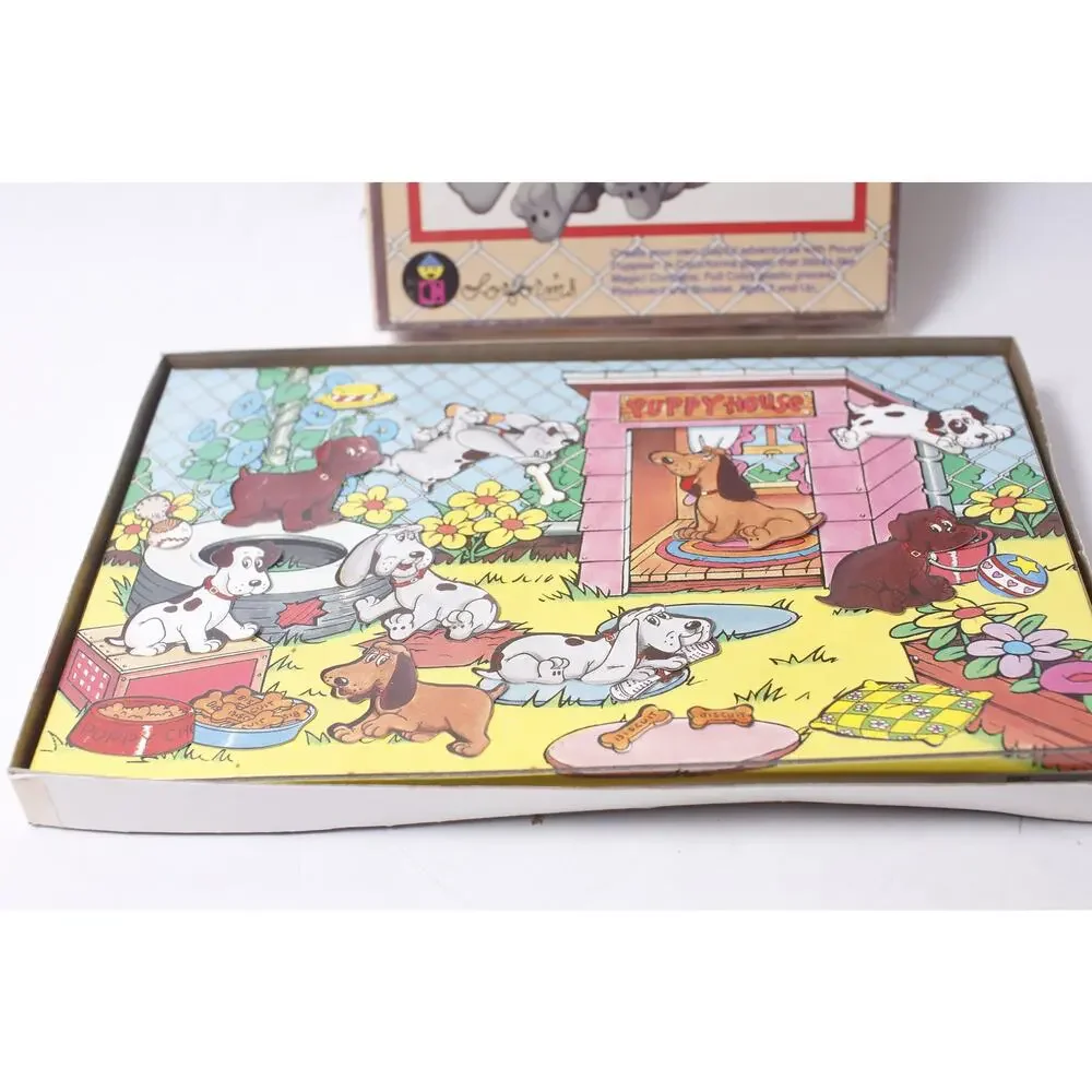 Pound Puppies Play Set 1985 by Colorforms Tonka Sticking Pieces ~ 260214-WH 980